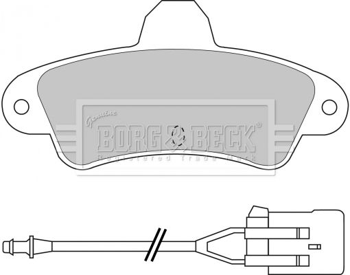 BORG & BECK Комплект тормозных колодок, дисковый тормоз BBP1437